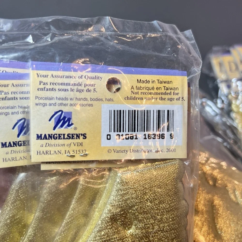 Lot of 5 Mangelsen's Puffy Angel Wings‎ Gold 14